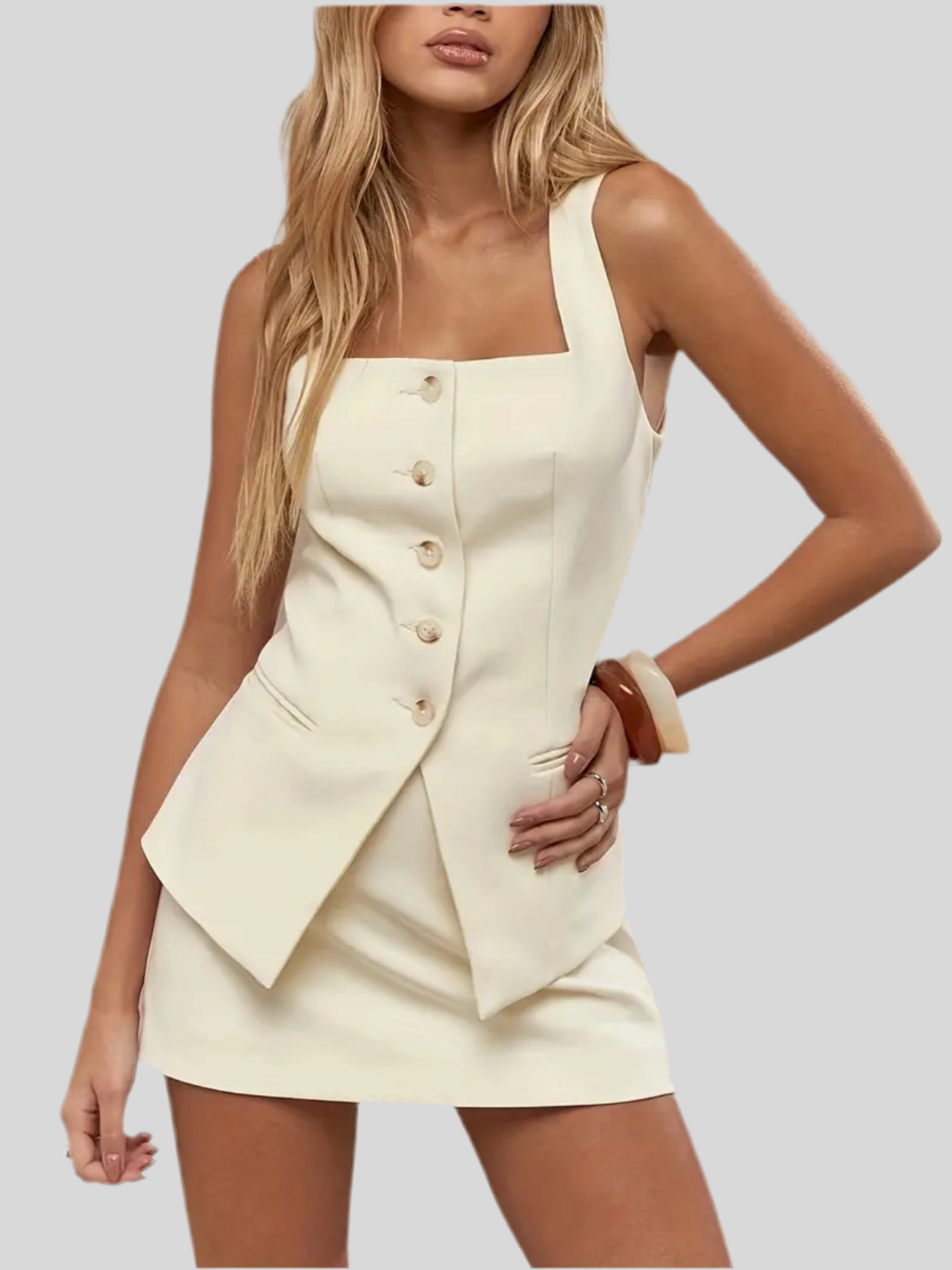 EXECUTIVE MINISKIRT AND VEST SET