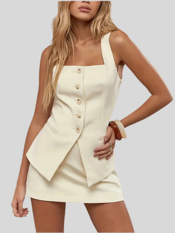 EXECUTIVE MINISKIRT AND VEST SET
