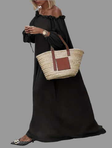 VESTIDO AMPLIO ESCOTE MEJICANO 7 CLRS