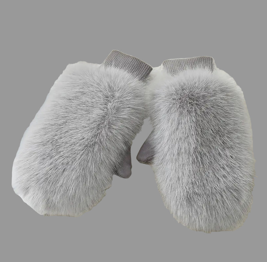 MANOPLAS DE PELO ECO Y PUNTO