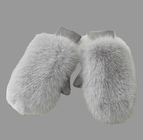 MANOPLAS DE PELO ECO Y PUNTO