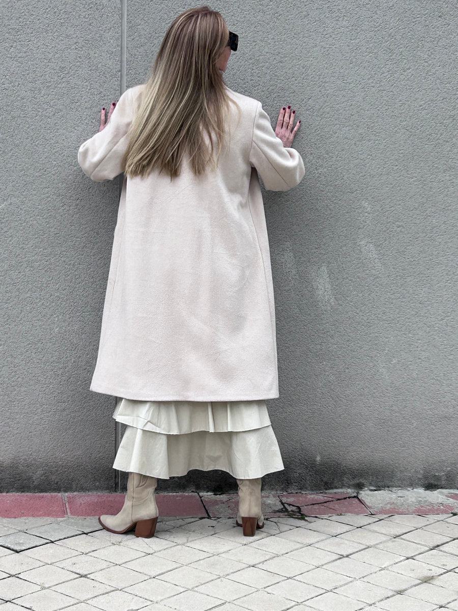 Oversize classic cut camel hair coat