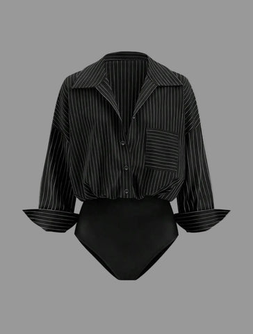 CAMISA BODY DE RAYAS TEJIDO COMBI 4 CLRS