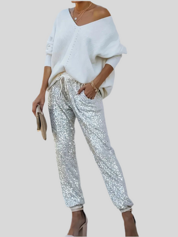 PANTALÓN LENTEJUELAS TOBILLO 6 CLRS