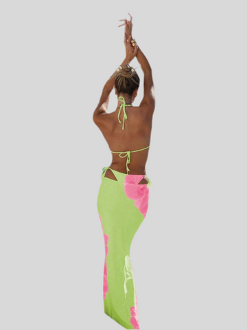 CONJUNTO DE BIKINI Y FALDA LYCRA 5 CLRS