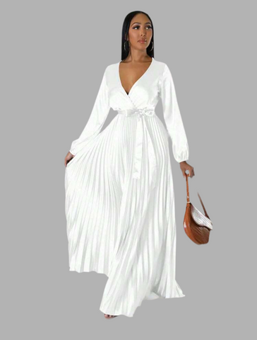 VESTIDO CRUZADO PLISADO 8 CLRS