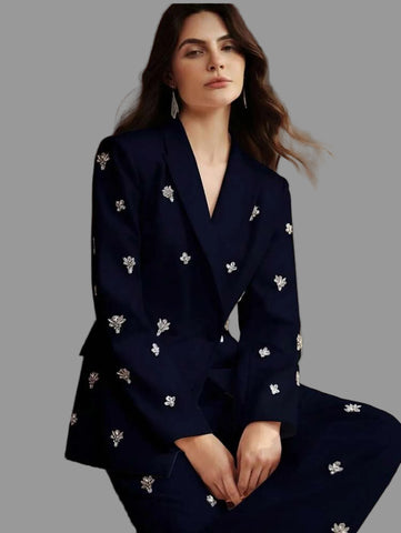 TRAJE DE CHAQUETA CON ADORNO CRISTALES 6 CLRS