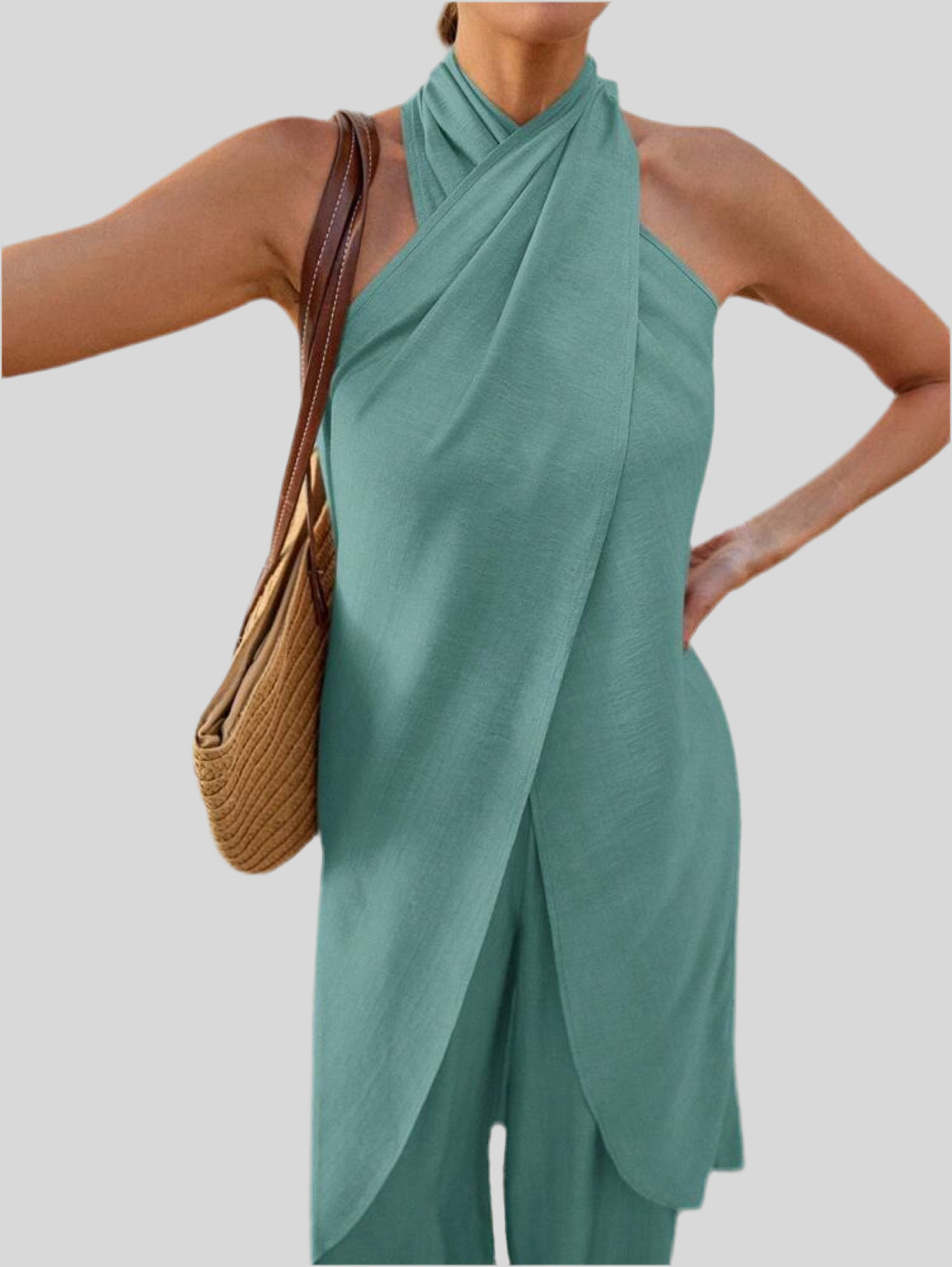 CONJUNTO TOP LARGO CON LAZO 6 CLRS