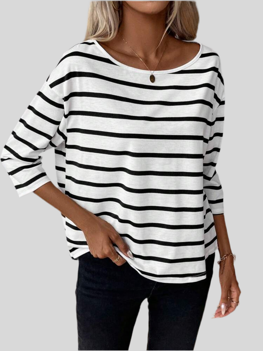CAMISETA RAYAS M/L AMPLIA 6 CLRS