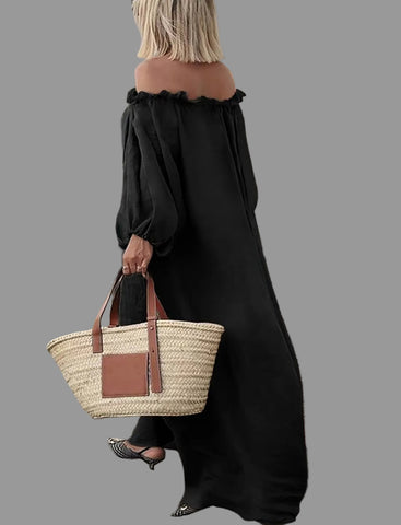 VESTIDO AMPLIO ESCOTE MEJICANO 7 CLRS