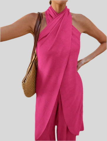 CONJUNTO TOP LARGO CON LAZO 6 CLRS