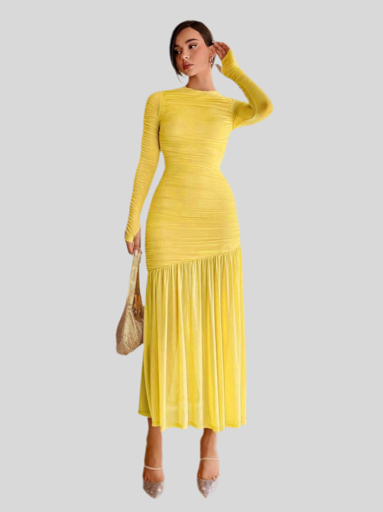 VESTIDO DE TUL DRAPEDO 19 CLRS