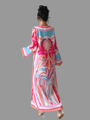 KAFTAN ESTAMPADO FLOR 2 CLRS