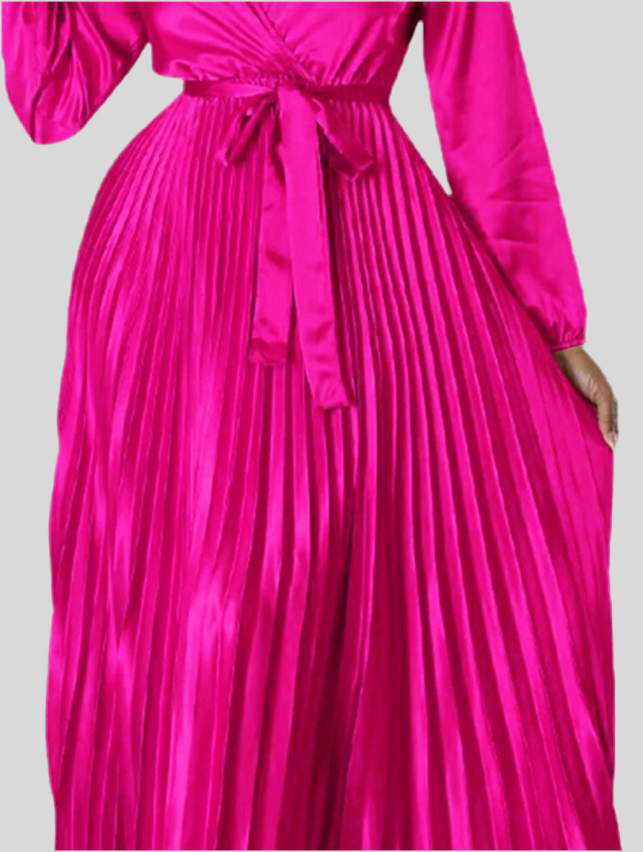 VESTIDO CRUZADO PLISADO 8 CLRS