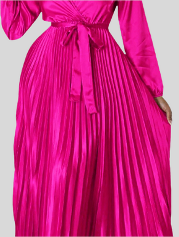 VESTIDO CRUZADO PLISADO 8 CLRS