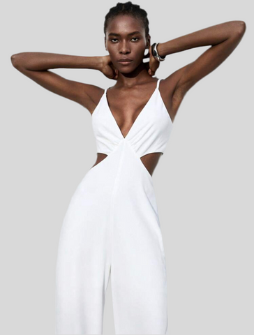 MONO CRUZADO CUTOUT BLANCO