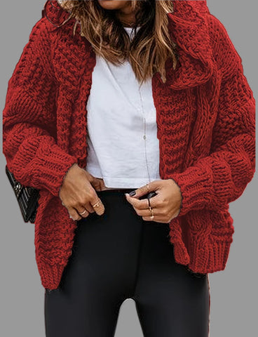 CHAQUETA CROP PUNTO CON CAPUCHA 7 CRS