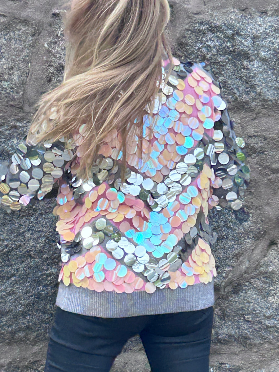 Giant sequin sweater