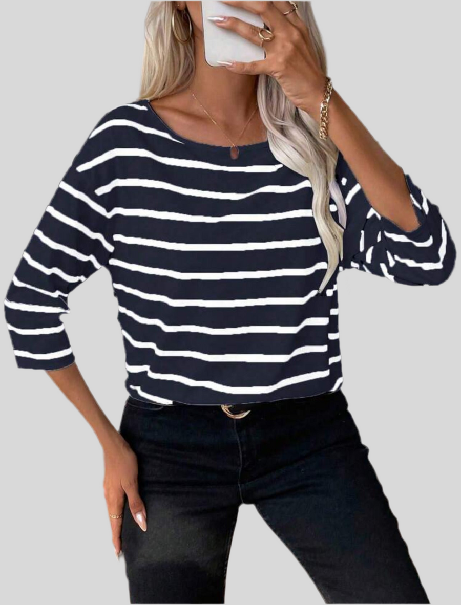 CAMISETA RAYAS M/L AMPLIA 6 CLRS