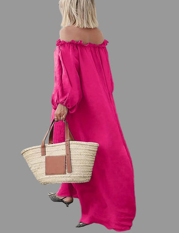 VESTIDO AMPLIO ESCOTE MEJICANO 7 CLRS