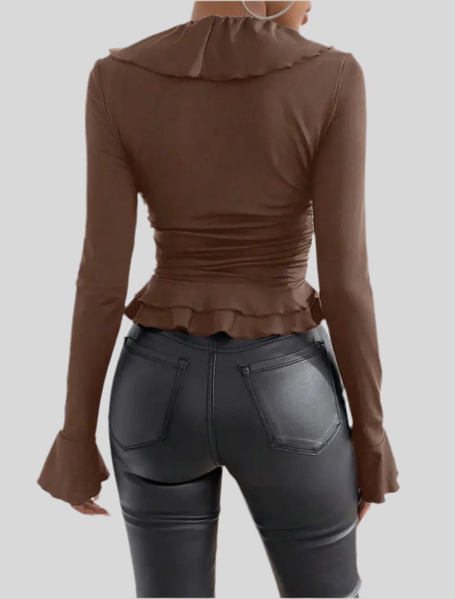 CAMISETA ELÁSTICA CON VOLANTES 3 CLRS