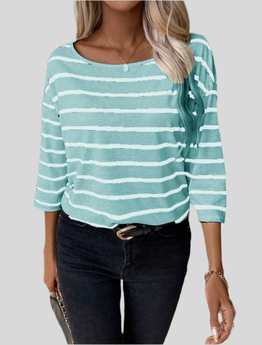 CAMISETA RAYAS M/L AMPLIA 6 CLRS