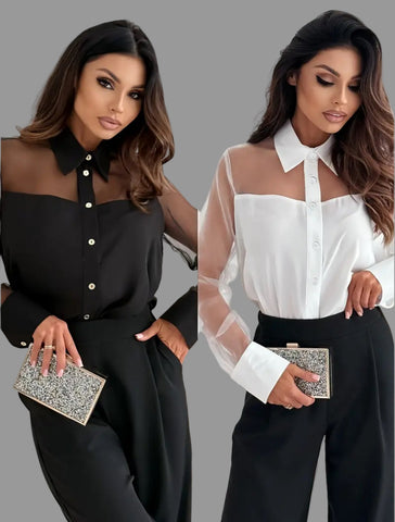 CAMISA CAMISERA SEMITRANSPARENTE