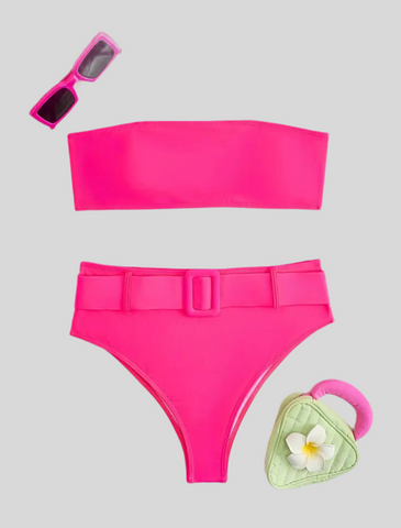 BIKINI BANDEAU BRAGA ALTA CON CINTURÓN