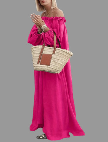 VESTIDO AMPLIO ESCOTE MEJICANO 7 CLRS