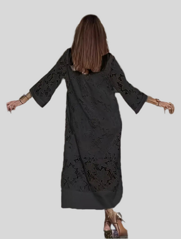 VESTIDO AMPLIO DE ENCAJE 2 CLRS