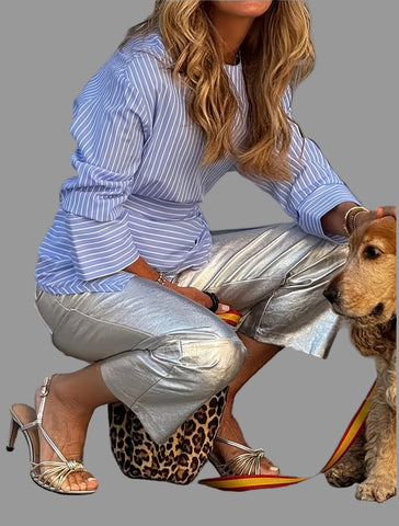 CAMISA DE RAYAS ESTILO PAÑUELO