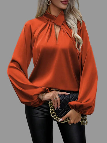 CAMISA DE SATÉN CON NUDO 8 CLRS