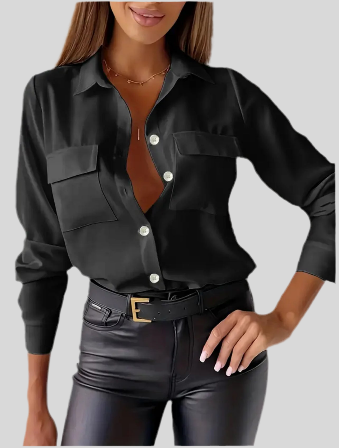 CAMISA CON BOLSILLOS SOLAPA 6 CLRS