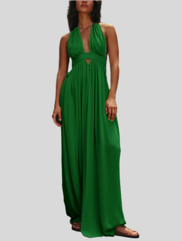 VESTIDO LARGO DE VERANO HALTER 6 CLRS