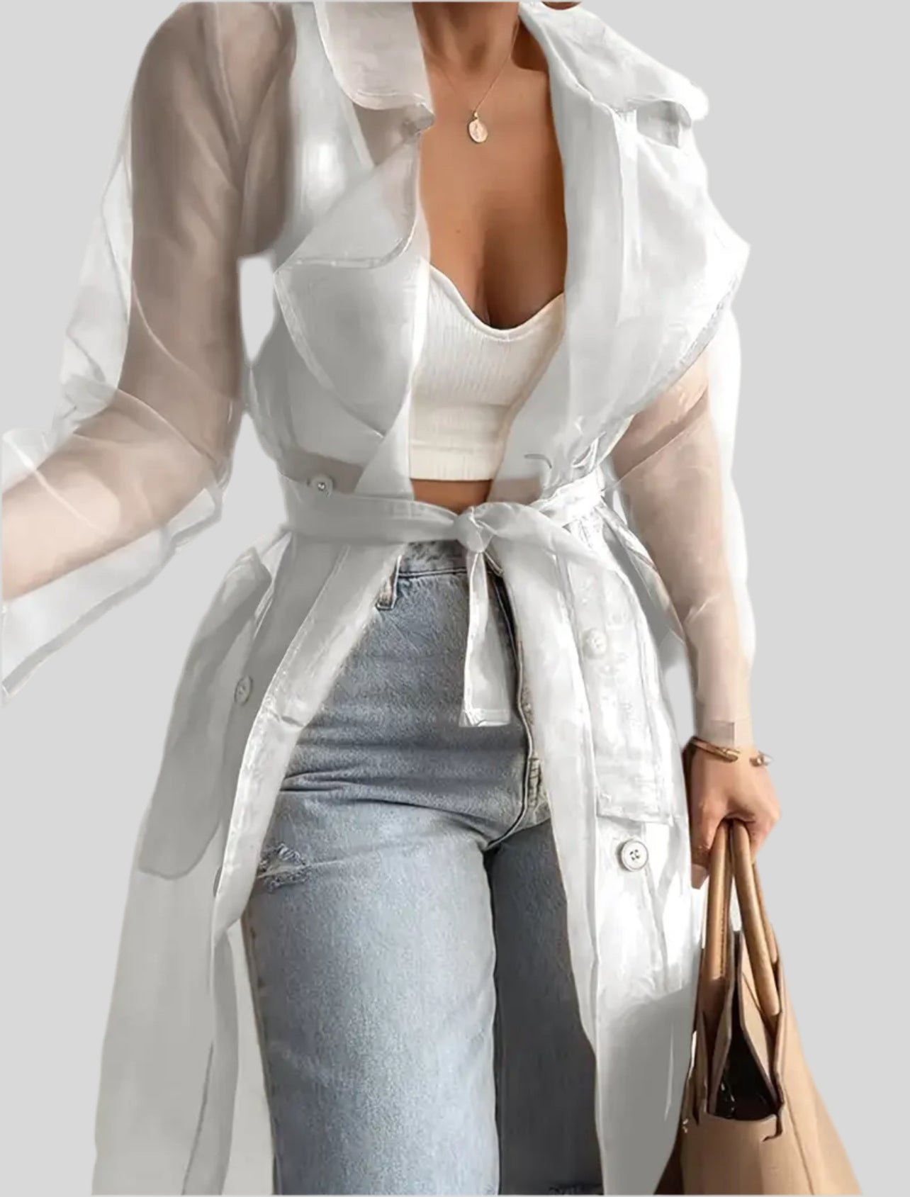 TRENCH DE ORGANZA OVERSIZE 5CLRS