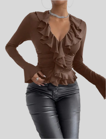 CAMISETA ELÁSTICA CON VOLANTES 3 CLRS