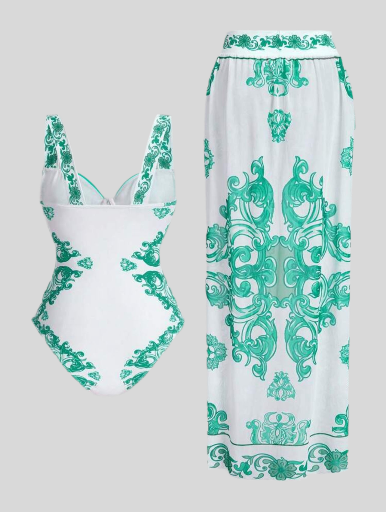 CONJUNTO TRAJE DE BAÑO Y PAREO 3 CLRS
