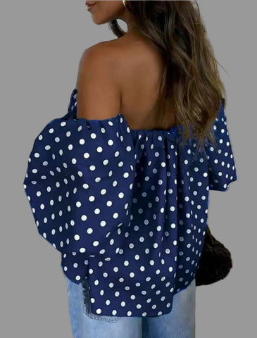 BLUSÓN OPEN SHOULDER LUNARES 6 CLRS