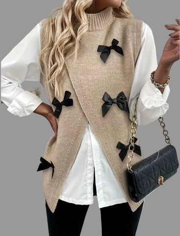 CHALECO DE PUNTO CRUZADO LAZOS 4 CLRS