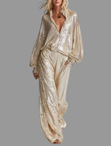 CONJUNTO DE PANTALÓN DE LENTEJUELAS