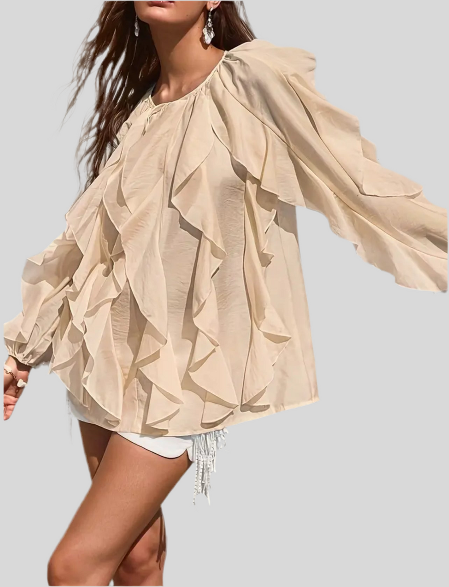 CAMISA AMPLIA CON VOLANTES 4 CLRS