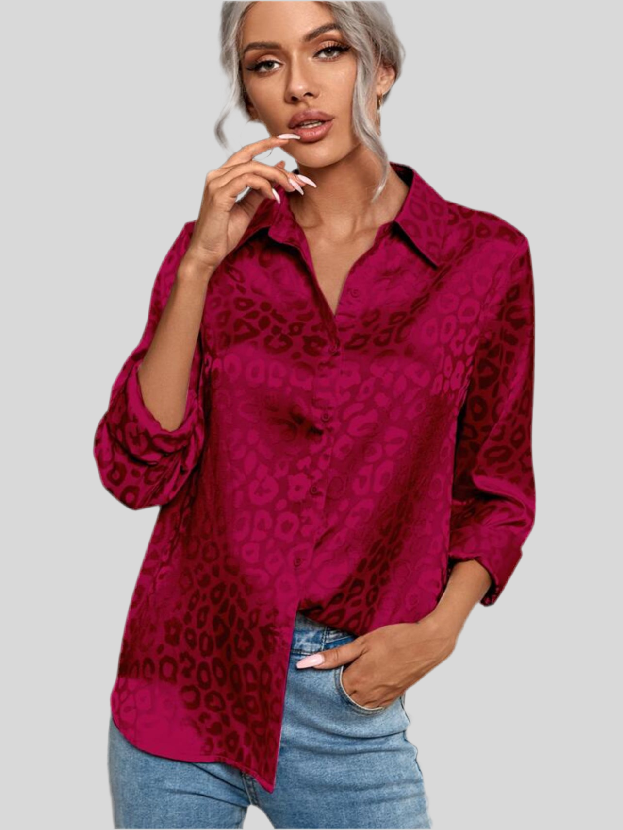 CAMISA SATÉN RELIEVE A PRINT 11 CLRS