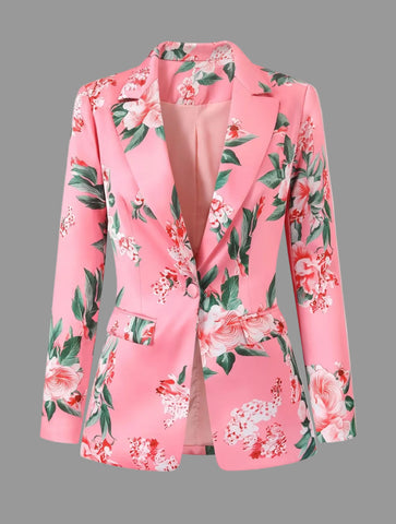 TRAJE DE CHAQUETA ESTAMPADO FLORAL
