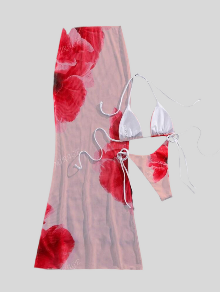CONJUNTO DE BIKINI Y FALDA NET 6 CLRS