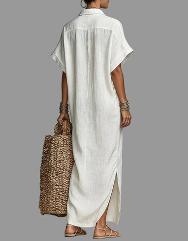 VESTIDO CAMISERO LARGO 2 CLRS