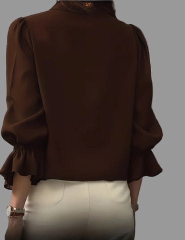 CAMISA TABLEADA CON PUÑOS FRUNCIDOS 8 CLRS