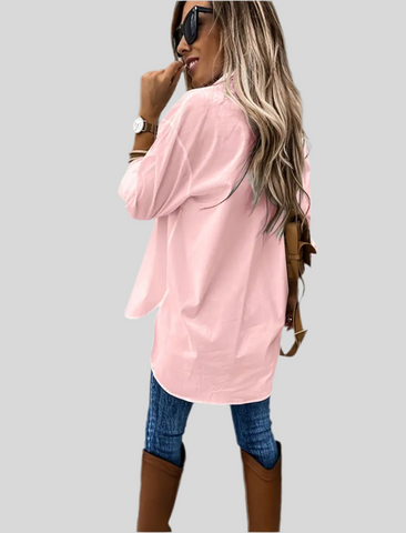 CAMISA OVERSIZE CON BOLSILLOS 6 CLRS