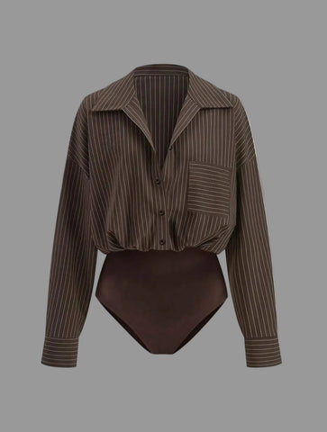 CAMISA BODY DE RAYAS TEJIDO COMBI 4 CLRS