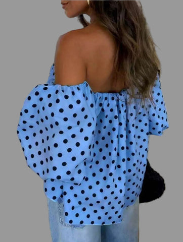 BLUSÓN OPEN SHOULDER LUNARES 6 CLRS