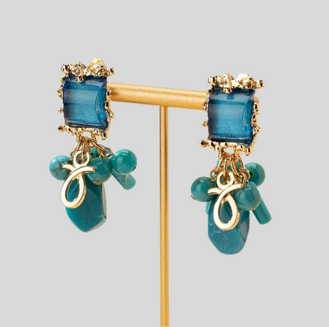 PENDIENTES PIEDRAS COLGANTE MINI 3 CLRS